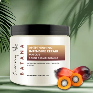 Sunny Isle Batana Anti-Thinning Intensive Repair Masque 16oz Infused with Biotin and Jamaican Black Castor Oil